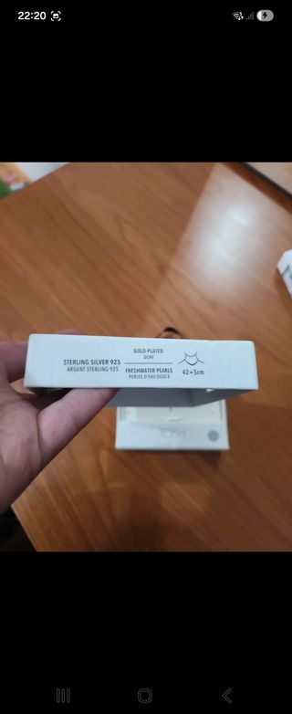 Collar Tosh bañado en oro con perlas