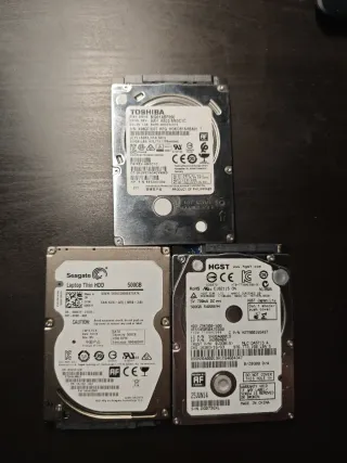 3x Discos Duros 500 GB 2.5 HGST Seagate Toshiba