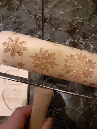 Molde y rodillo galletas Navidad