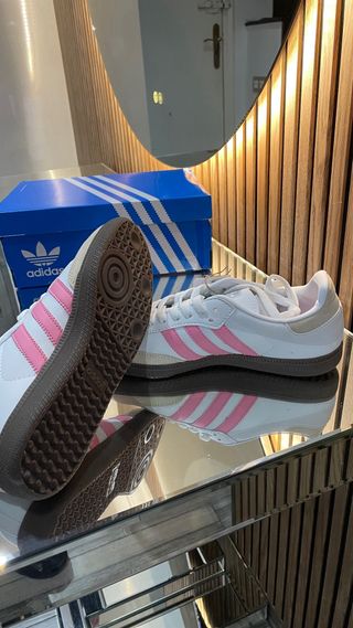 Zapatillas Adidas Samba Blancas Rosas