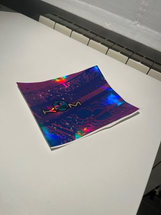 Pegatina Holográfica Krm silenciador escape