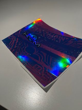 Pegatina Holográfica Krm silenciador escape