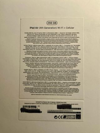 iPad Air 4ª Gen 256GB Wifi + Cellular Rosa