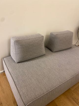 Divano due posti tessuto grigio