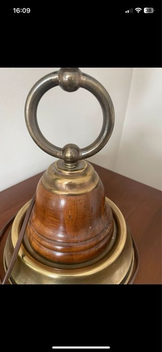 Pie de lámpara madera y metal