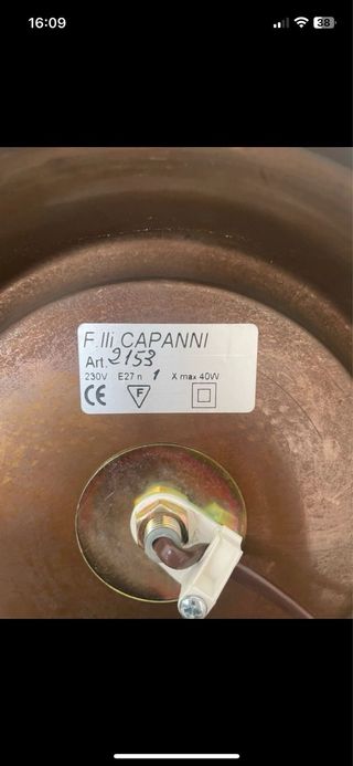 Pie de lámpara madera y metal