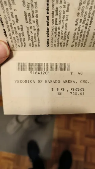 Abrigo de piel marrón talla L