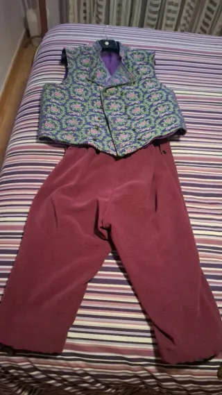 Traje fallero morado y pantalón morado hombre