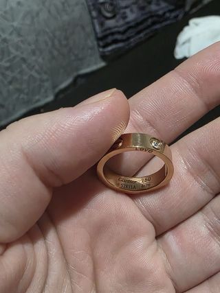 Anillo Cartier Love Oro rosa  750 con Diamante