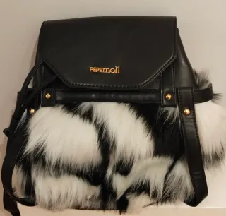 Mochila Pepe Moll Pelo Blanco y Negro