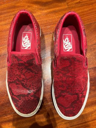 Zapatillas Vans Rojas Estampadas