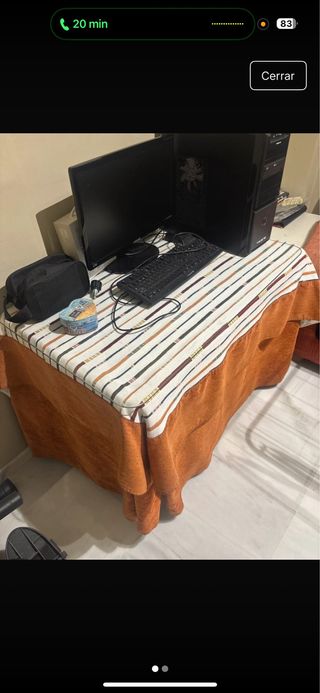 Mesa camilla tela multicolor