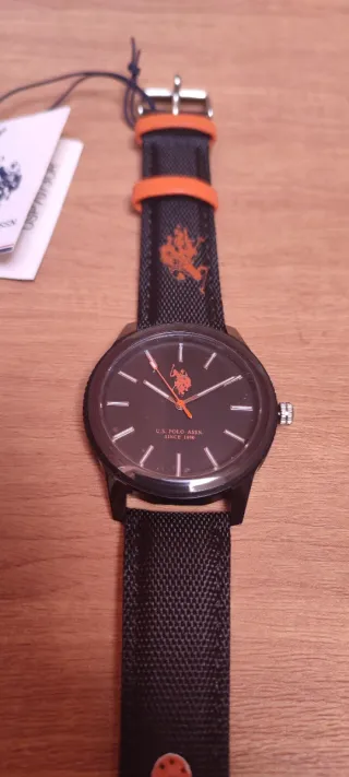 Orologio U.S. Polo Assn. Nero Arancione