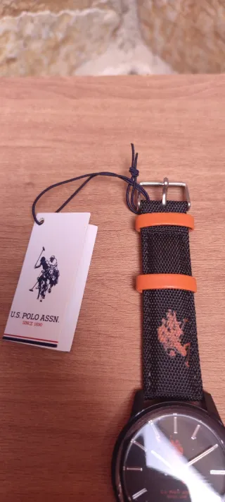 Orologio U.S. Polo Assn. Nero Arancione