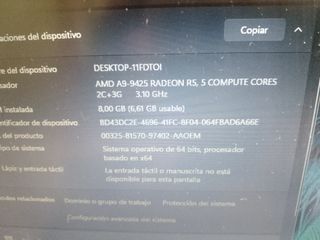 PORTATIL LENOVO AMD A9-SSD 512GB-RAM 8GB-15"