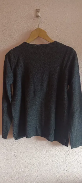 Jersey Cortefiel bordado flores gris Talla S