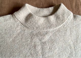 Jersey H&M beige mangas abullonadas 8% lana