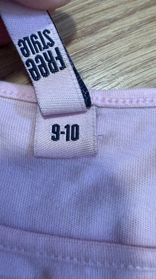 Camiseta rosa manga larga con  gato  talla 9