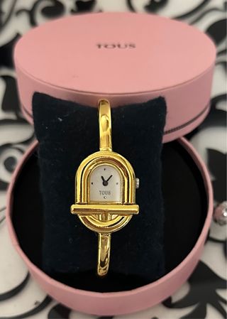 Reloj Tous Pulsera Rígida Dorado y Blanco