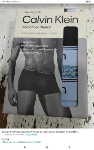 Calvin Klein Slips Multicolor originales packs