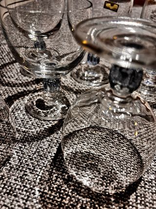 Calici da vino vintage in cristallo