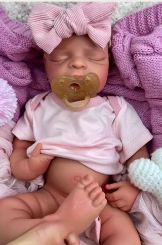 Bebé Reborn Silicona 43cm Boca Abierta