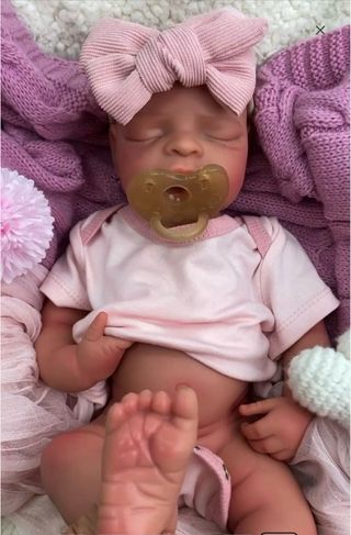 Bebé Reborn Silicona 43cm Boca Abierta