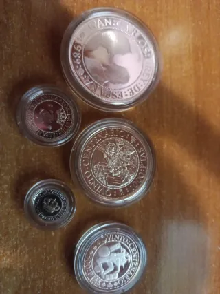 Set 5 Monedas Plata V Centenario 1492-1992