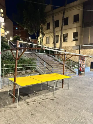 Parada de madera para eventos