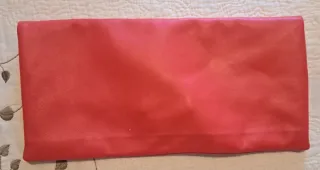 Elegante bolso/cartera naranja acabado en seda