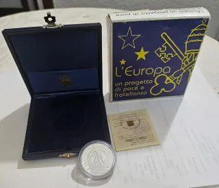 Moneda 5 Euros Vaticano 2002 En Plata