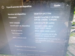 PORTATIL ASUS CORE I7-SSD 128GB-6GB RAM-NVIDIA 2GB