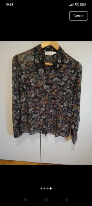 Blusa manga larga estampada mujer