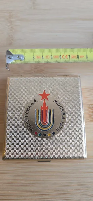 Pitillera Universiada Moscú 1973 Antigua