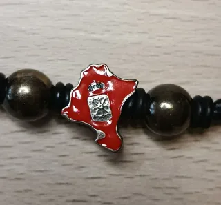 Pulsera Cuero Trenzado con Mapa de Navarra