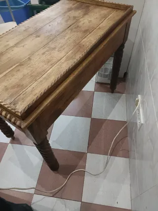 Mesa rústica madera entrada/cocina