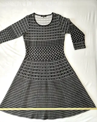 Vestido midi lana negro