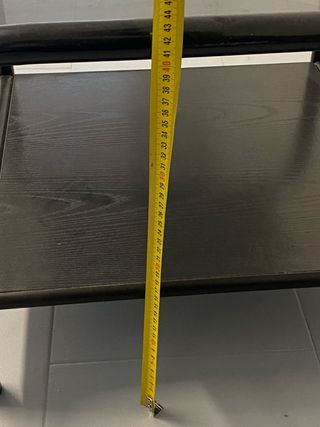Mesa auxiliar de aluminio y cristal - SIN ENVÍO
