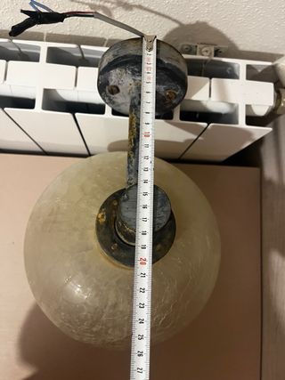 8 Aplique pared exterior metal cristal farol