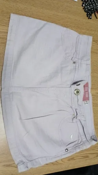 Falda mini vaquera y de cuadros