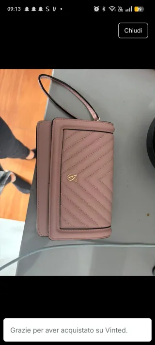 Portafoglio donna rosa e oro