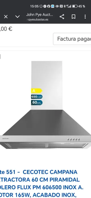 Campana extractora Cecotec 60cm