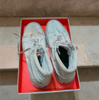 Vans Sk8-Hi Bianche High-Top Alte Unisex Tg 44