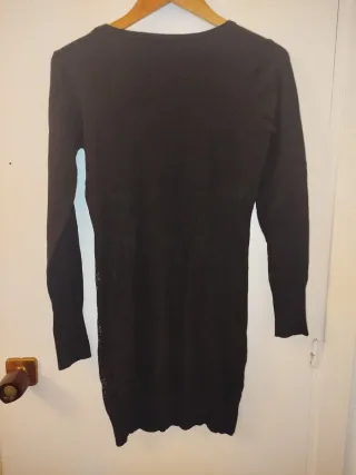 Vestido fiesta negro con brillos