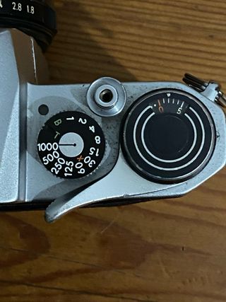 Pentax SV Cámara Plata con Lente 55mm f1.8