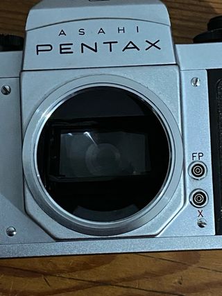 Pentax SV Cámara Plata con Lente 55mm f1.8