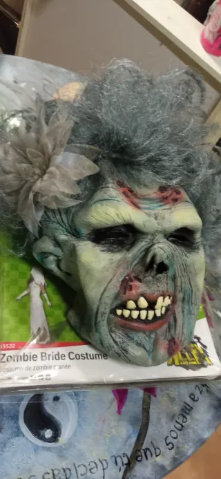 Máscara Zombie Novia Halloween