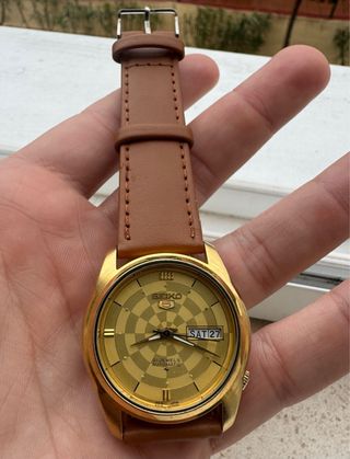 Reloj Seiko 5 Automático 21 Jewels Dorado Vintage