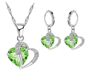 Conjunto Joyas Corazón Plata 925