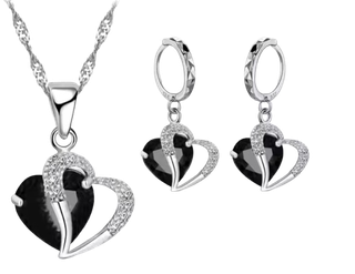 Conjunto Joyas Corazón Plata 925